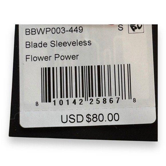 BAD BIRDIE Flower Power Sleeveless Blade Polo Shirt Womens S Golf Tennis New - Picture 6 of 9